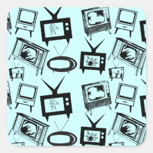 Retro TVs Square Sticker