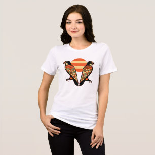 Retro Twin Falcons Vintage Sunset Bird Tri-Blend Shirt