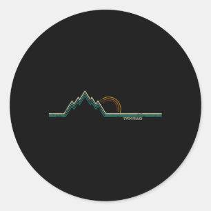 Retro Twin Peaks Classic Round Sticker