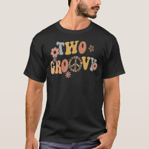 Retro Two Groovy Matching Family 2nd Birthday Part T-Shirt