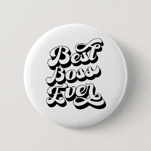 Retro Type Best Boss Ever Button