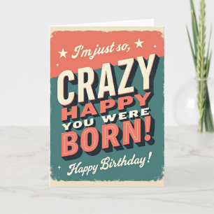 Retro Type Birthday Card