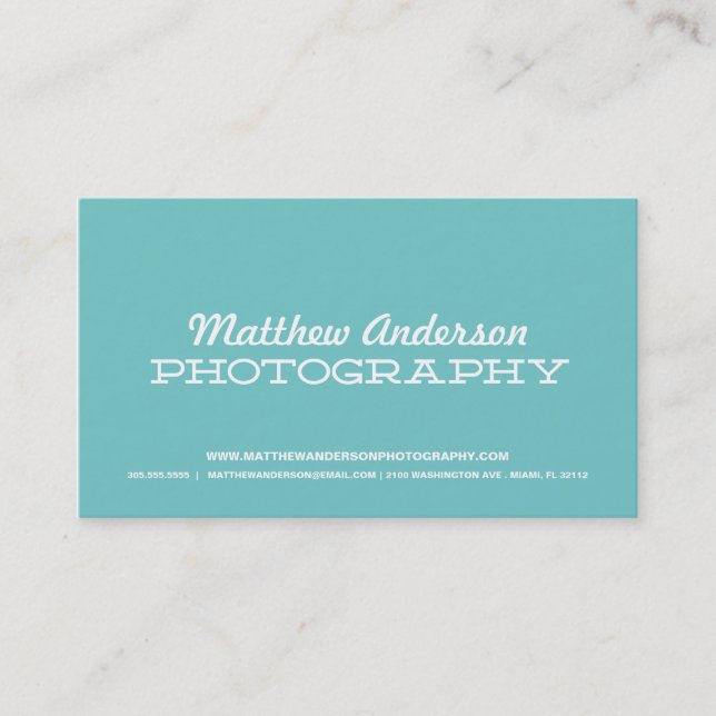 RETRO TYPE | PHOTOGRAPHY BUSINESS CARD (Front)