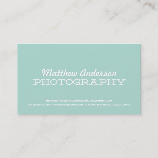 RETRO TYPE | PHOTOGRAPHY BUSINESS CARD (Front)