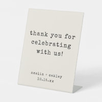 Retro Typewriter Ivory Custom Wedding Thank You