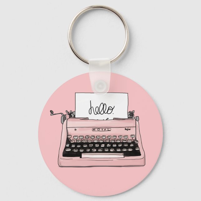Retro Typewriter Key Ring (Front)