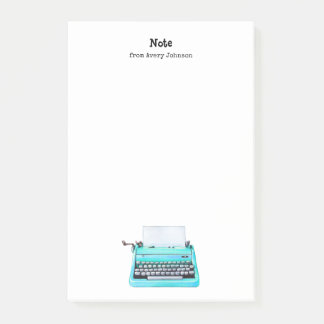 Retro Typewriter Vintage Nostalgic Personalised Post-it Notes