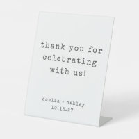 Retro Typewriter White Custom Wedding Thank You