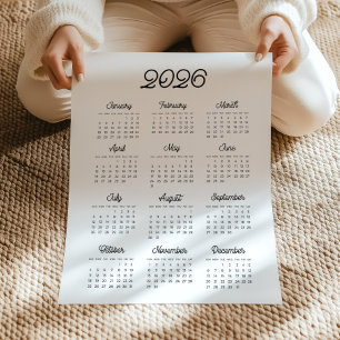 Retro typography 2025 calendar poster