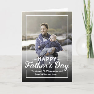 Retro Typography Father's Day Photo Greeting Card