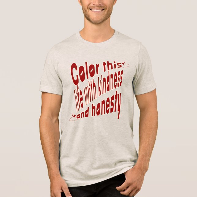 Retro Typography Inspirational Tri-Blend Shirt (Front)