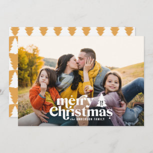 Retro typography modern photo holiday christmas