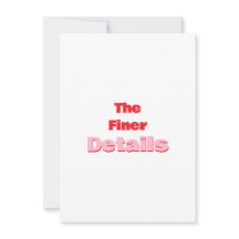 Retro Typography Save The Date Details Card
