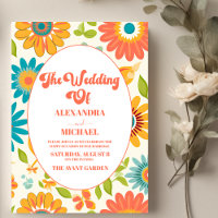 Retro Typography Summer Sun Wedding