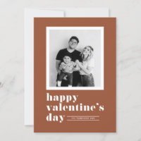 Retro Typography Terracotta Photo Valentine's Day