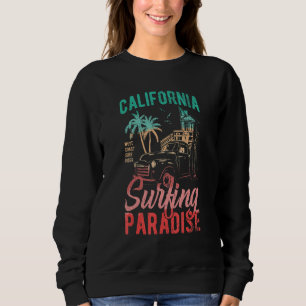 Retro U201850s California Surfing Paradise Surfboa Sweatshirt