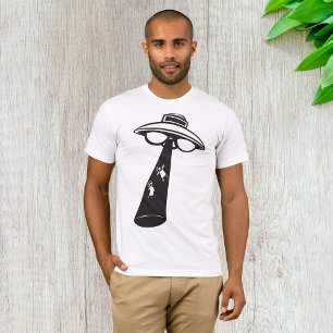 Retro UFO Abduction Graphic Alien Sci-Fi  T-Shirt