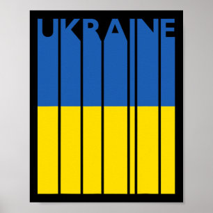 Retro Ukrainian Gift Souvenir vintage Ukraine Flag Poster