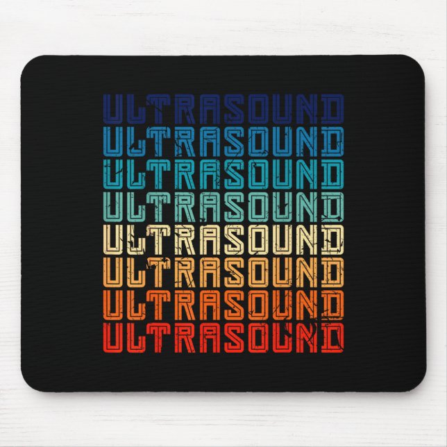 Retro Ultrasound Technologist  Mouse Pad (Front)