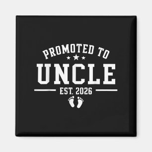 Retro Uncle Est 2026 Promoted To Uncle Fathers Day Magnet