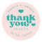 Retro Union Pink and Teal Wedding Thank You