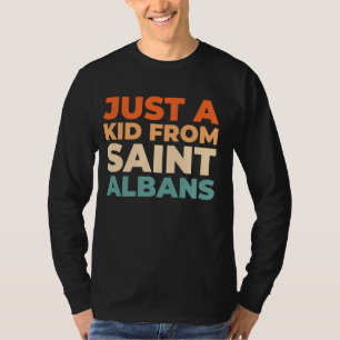 Retro Us City American Just A Kid From Vermont Sai T-Shirt