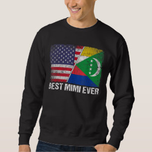 Retro Us Comoros Flag Best Mimi Ever Mother's Day Sweatshirt