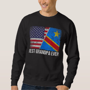 Retro Us Congo Flag Best Grandpa Ever Father's Da Sweatshirt