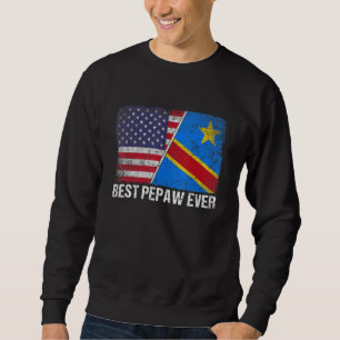 Retro Us Congo Flag Best Pepaw Ever Father's Day Sweatshirt