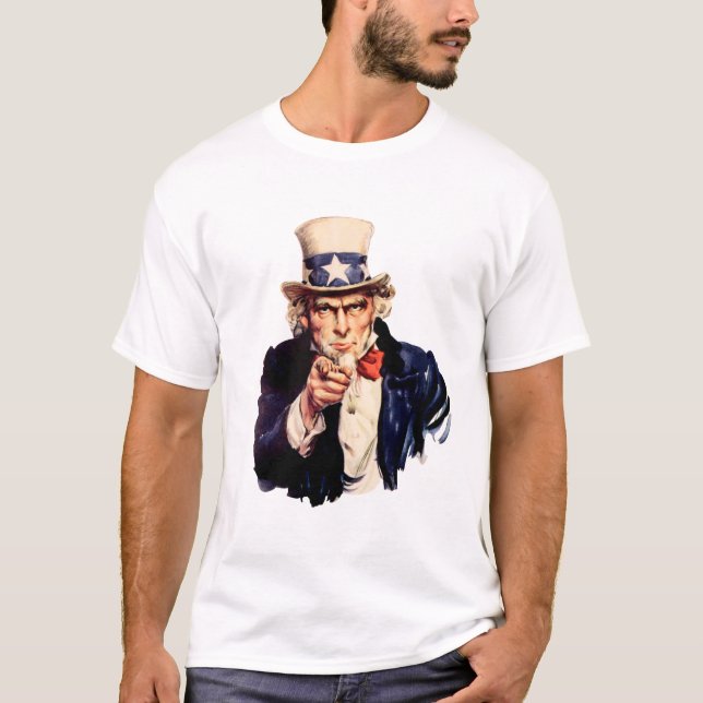 Retro US Uncle Sam T-Shirt (Front)