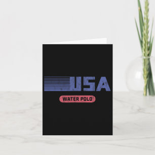 Retro Usa 2020 Team American Water Polo Vintage Card
