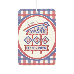 Retro USA 250th Anniversary Marquee Sign 1776-2026 Car Air Freshener