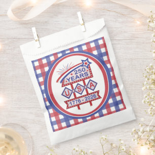 Retro USA 250th Anniversary Marquee Sign 1776-2026 Favour Bag