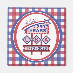 Retro USA 250th Anniversary Marquee Sign 1776-2026 Magnet