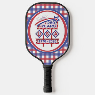 Retro USA 250th Anniversary Marquee Sign 1776-2026 Pickleball Paddle
