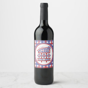 Retro USA 250th Anniversary Marquee Sign 1776-2026 Wine Label