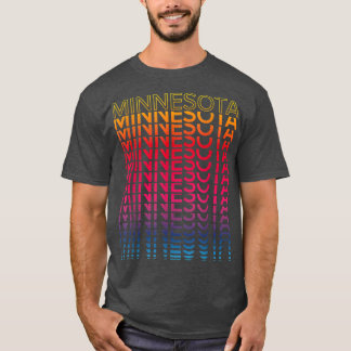 Retro USA Colorful StateNostalgic Minnesota  T-Shirt
