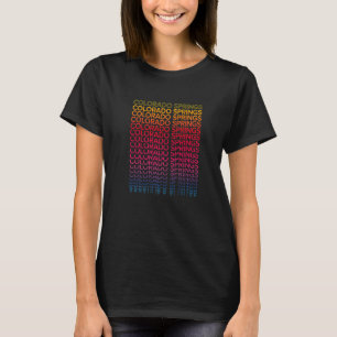 Retro Usa Colourful City Nostalgic Colorado Sprin T-Shirt