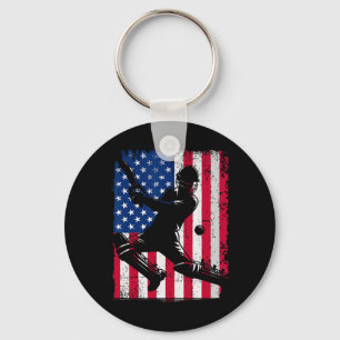 Retro Usa Cricket Jersey America Cricket In Usa Key Ring