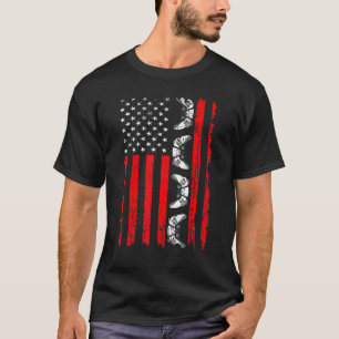 Retro Usa Flag Distressed Video Game Sport T-Shirt
