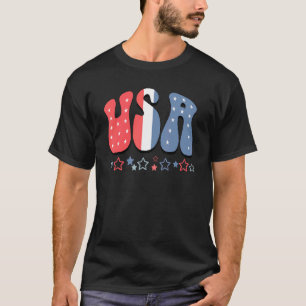 Retro Usa Patriotic American Flag 4th Of July Men T-Shirt