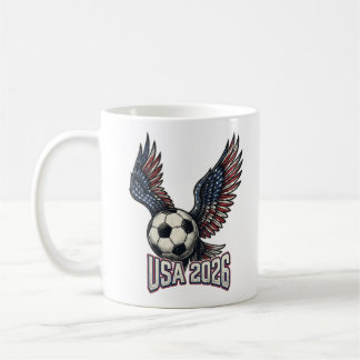 Retro USA Soccer 2026 Eagle Wings Coffee Mug