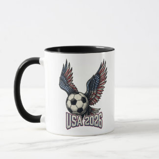 Retro USA Soccer 2026 Eagle Wings Mug
