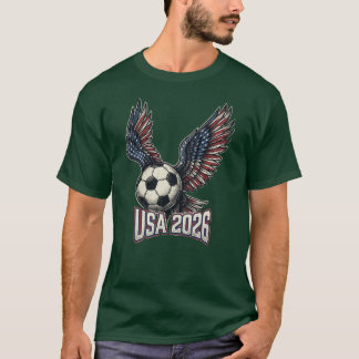 Retro USA Soccer 2026 Eagle Wings T-Shirt