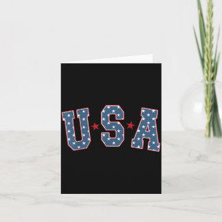 Retro USA Star 4th Of July Patritotic Independence Card
