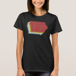 Retro USA State   Vintage Map Iowa T-Shirt