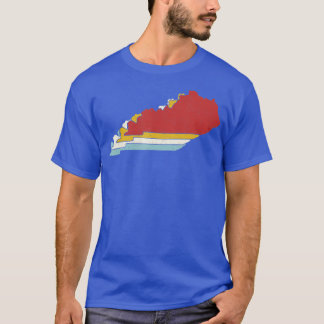 Retro USA State Vintage Map Kentucky T-Shirt