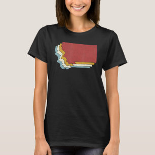 Retro USA State   Vintage Map Montana T-Shirt