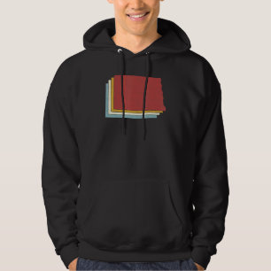 Retro USA State   Vintage Map North Dakota Hoodie