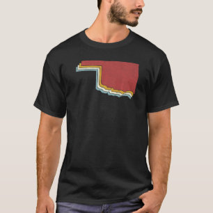 Retro USA State  Vintage Map Oklahoma T-Shirt